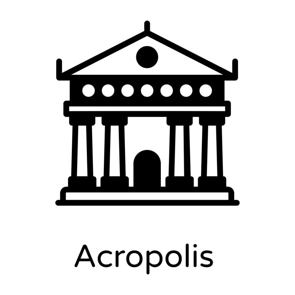 Akropolis und Wahrzeichen vektor