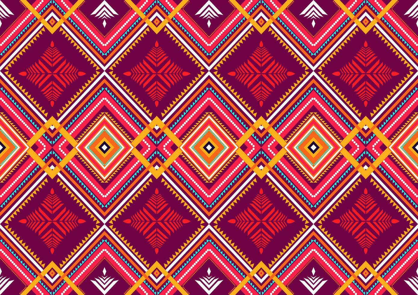 nahtlos Stoff Muster erstellt von geometrisch Formen mit schön Farben Design zum Hintergrund, Carpat, Tapete, Kleidung, Batik, Vector, Illustration vektor