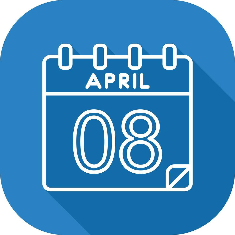 8 april vektor ikon