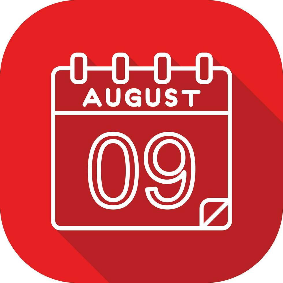 9 augusti vektor ikon