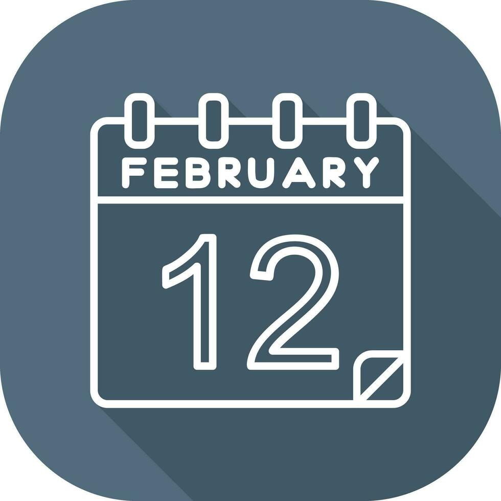12 Februar Vektor Symbol