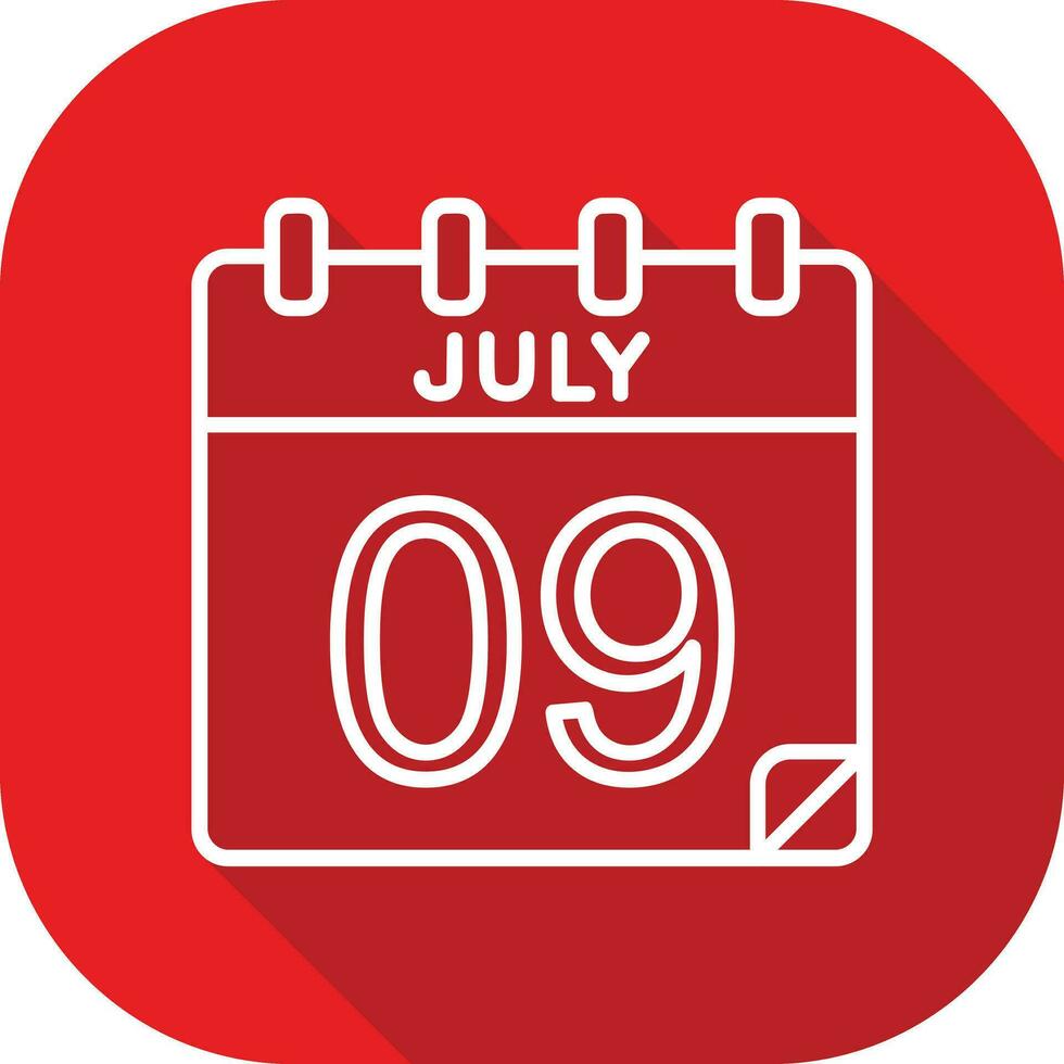 9 juli vektor ikon