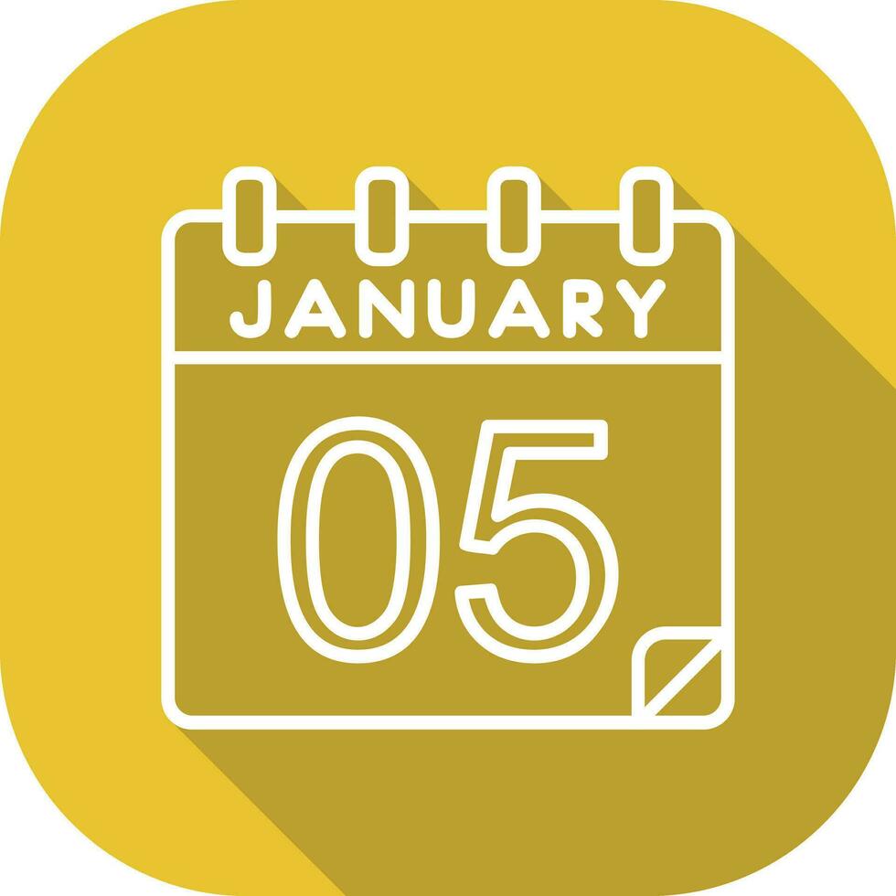 5 januari vektor ikon