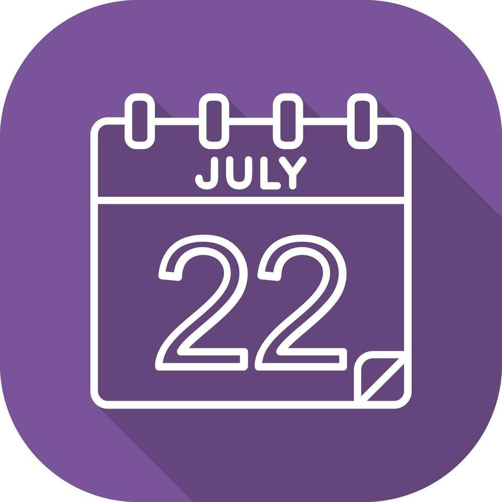22 juli vektor ikon