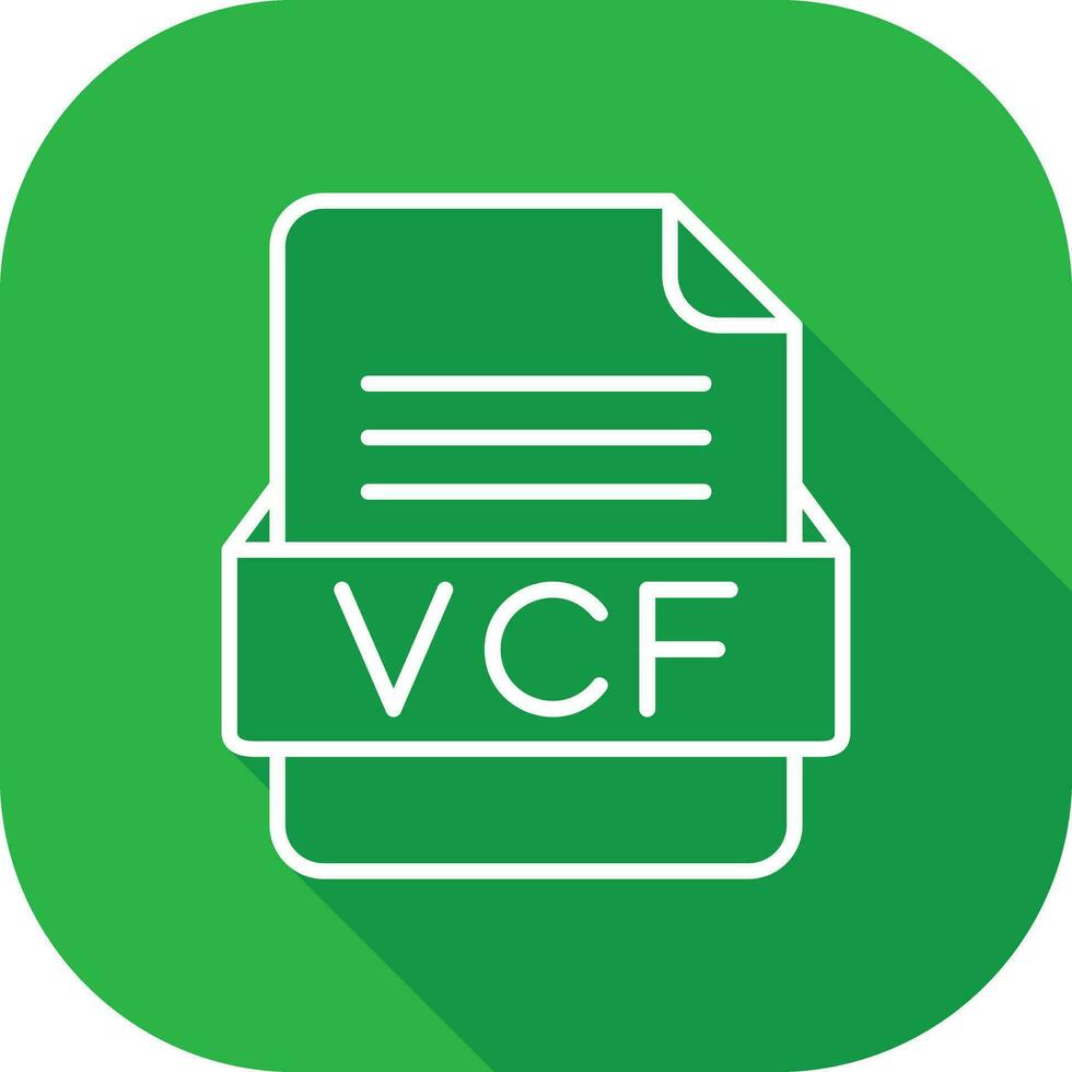 vcf fil formatera vektor ikon