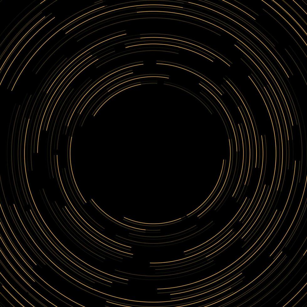 golden minimal runden Linien abstrakt futuristisch Technik Hintergrund vektor
