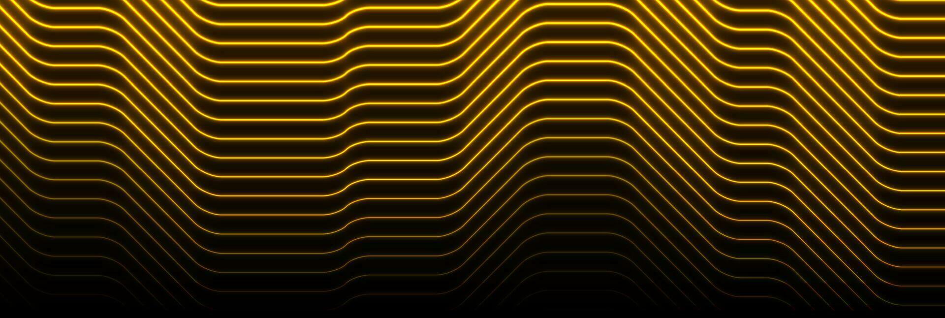 Orange Neon- gebogen Linien abstrakt futuristisch geometrisch Hintergrund vektor