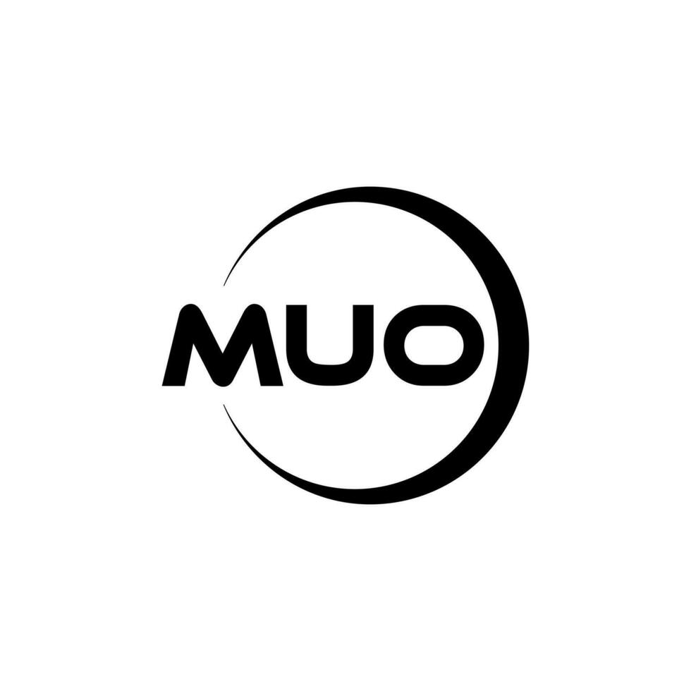 Muo Brief Logo Design, Inspiration zum ein einzigartig Identität. modern Eleganz und kreativ Design. Wasserzeichen Ihre Erfolg mit das auffällig diese Logo. vektor