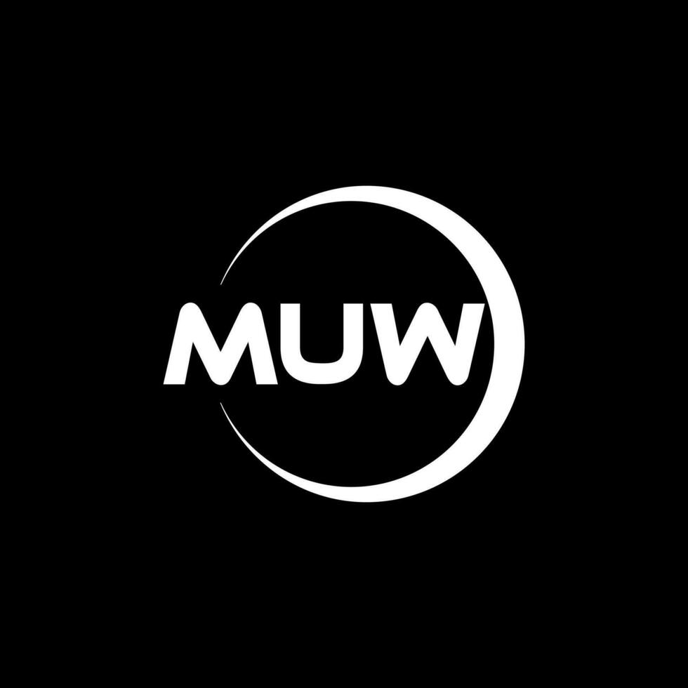 muw brev logotyp design, inspiration för en unik identitet. modern elegans och kreativ design. vattenmärke din Framgång med de slående detta logotyp. vektor