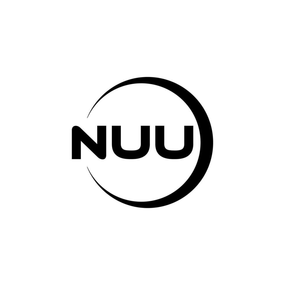 nuu Brief Logo Design, Inspiration zum ein einzigartig Identität. modern Eleganz und kreativ Design. Wasserzeichen Ihre Erfolg mit das auffällig diese Logo. vektor