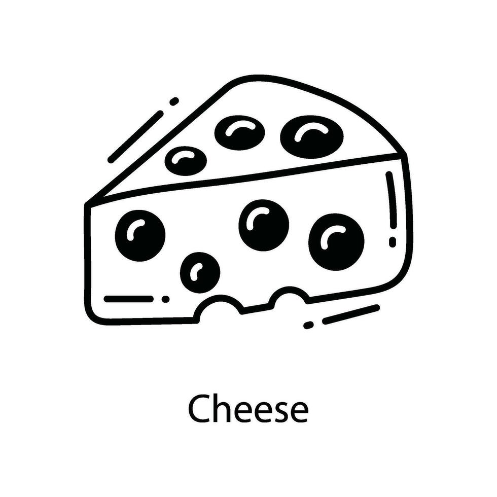 Käse Gekritzel Symbol Design Illustration. Landwirtschaft Symbol auf Weiß Hintergrund eps 10 Datei vektor