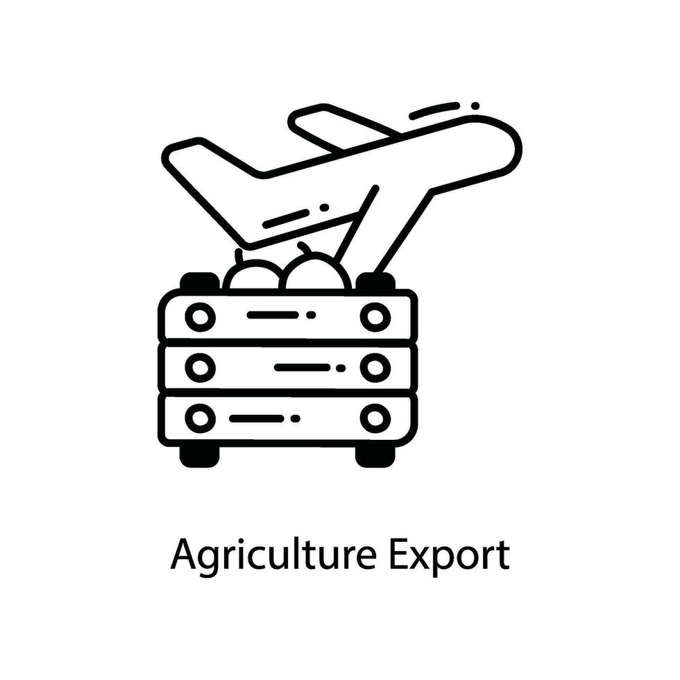 Landwirtschaft Export Gekritzel Symbol Design Illustration. Landwirtschaft Symbol auf Weiß Hintergrund eps 10 Datei vektor