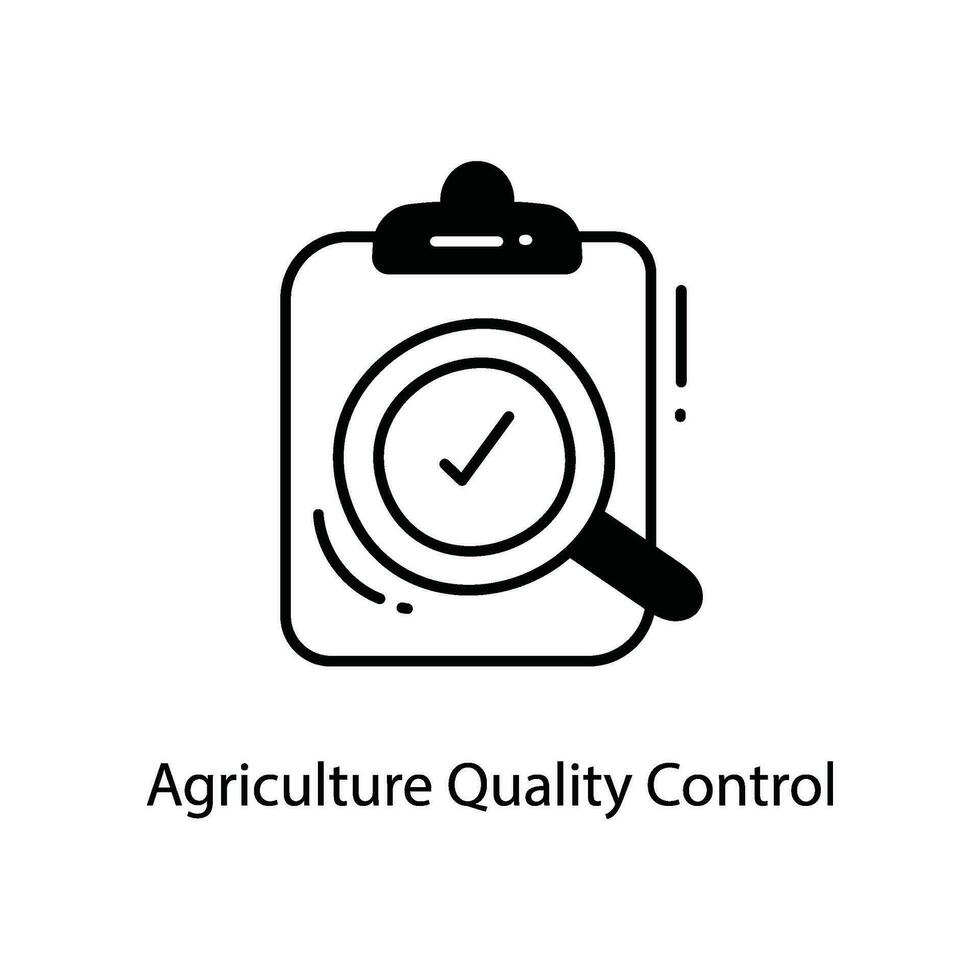 Landwirtschaft Qualität Steuerung Gekritzel Symbol Design Illustration. Landwirtschaft Symbol auf Weiß Hintergrund eps 10 Datei vektor