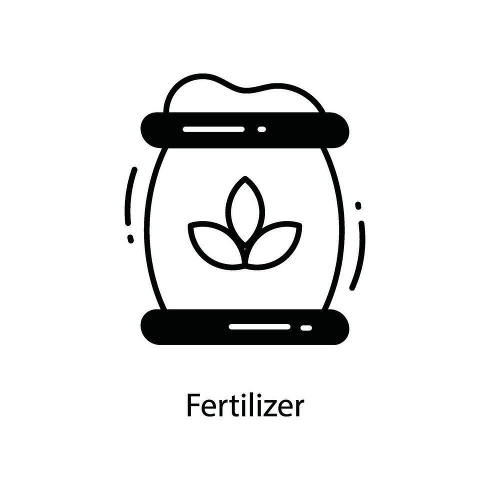 gödselmedel klotter ikon design illustration. lantbruk symbol på vit bakgrund eps 10 fil vektor