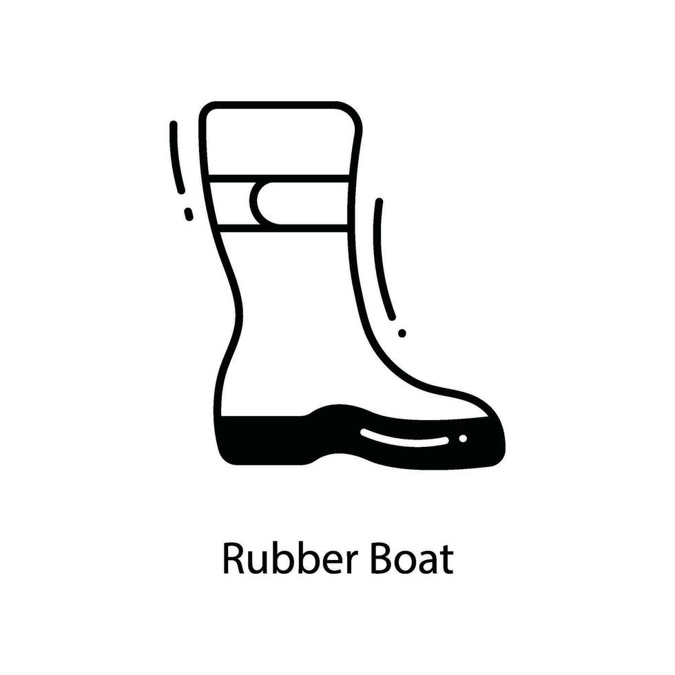 sudd båt klotter ikon design illustration. lantbruk symbol på vit bakgrund eps 10 fil vektor