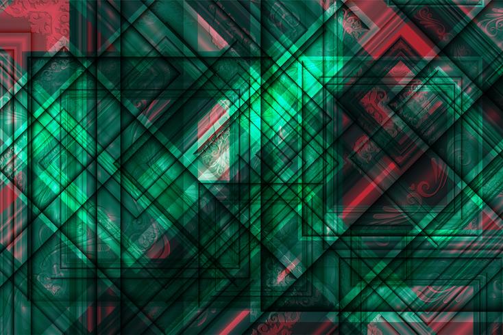 Abstrakter polygonaler bunter Hintergrund mit verbundenen Punkten und Linien, Verbindungsstruktur, futuristischer Hudhintergrund, Vektorillustration vektor