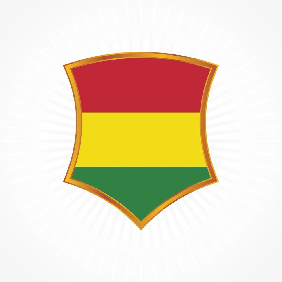 Bolivien Flagge Vektor Witz Schild Rahmen