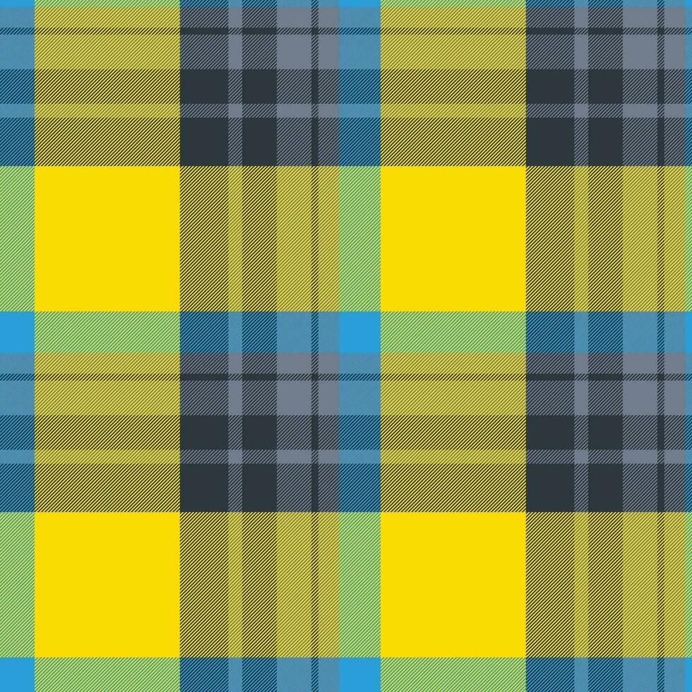 Stoff Plaid Tartan von prüfen Hintergrund Muster mit ein Textur Vektor nahtlos Textil.