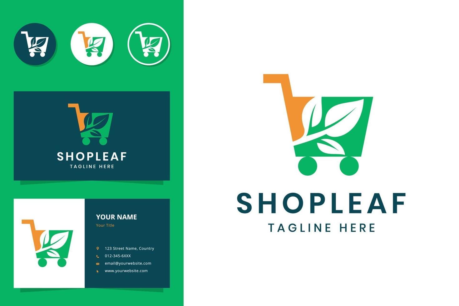 shopping blad negativa utrymme logotyp design vektor