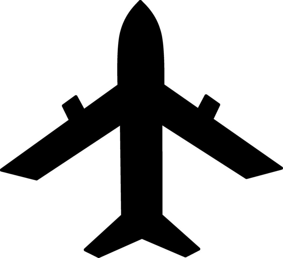 schwarz Flugzeug Illustration vektor