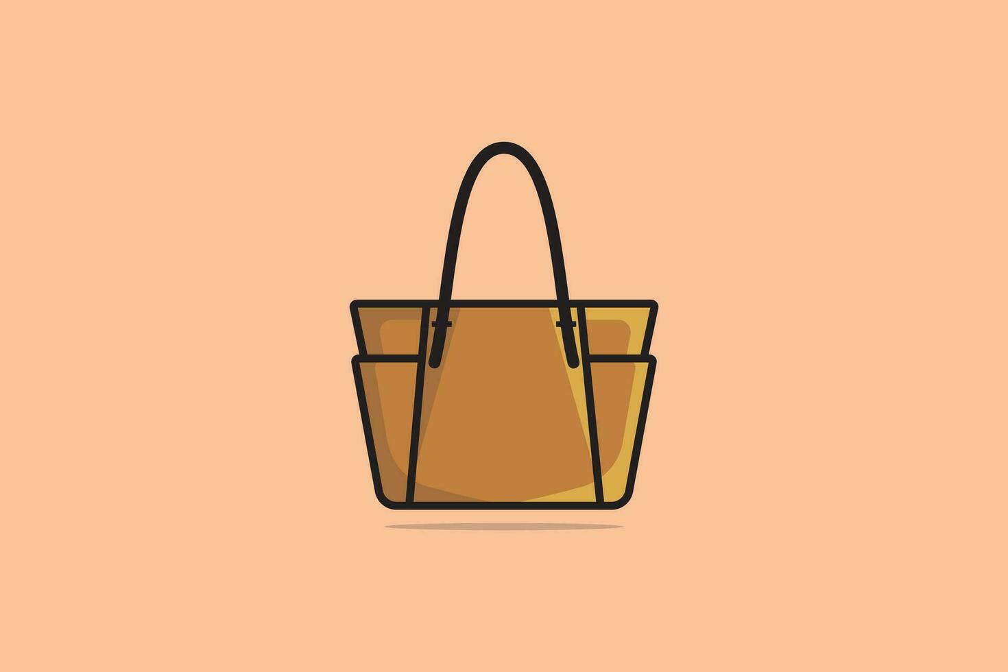 modern enkel blå kvinna handväska vektor illustration. skönhet mode objekt ikon begrepp. flickor mode handväska vektor design.