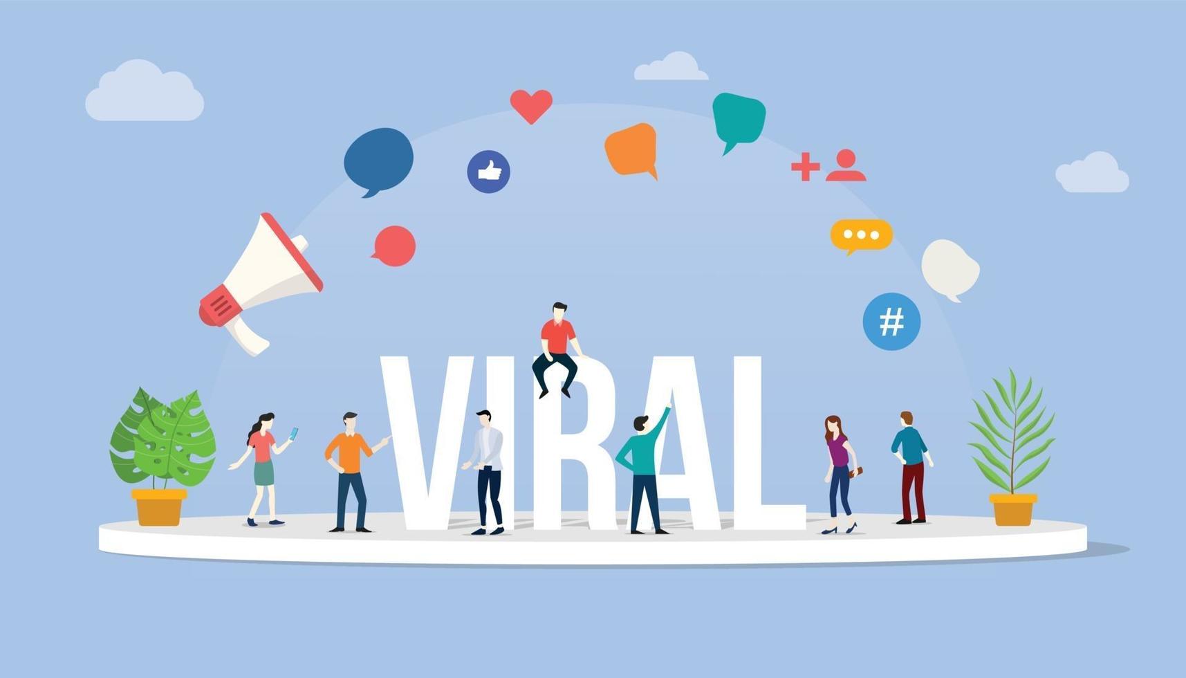 virale Social-Media-Informationsinhalte vektor