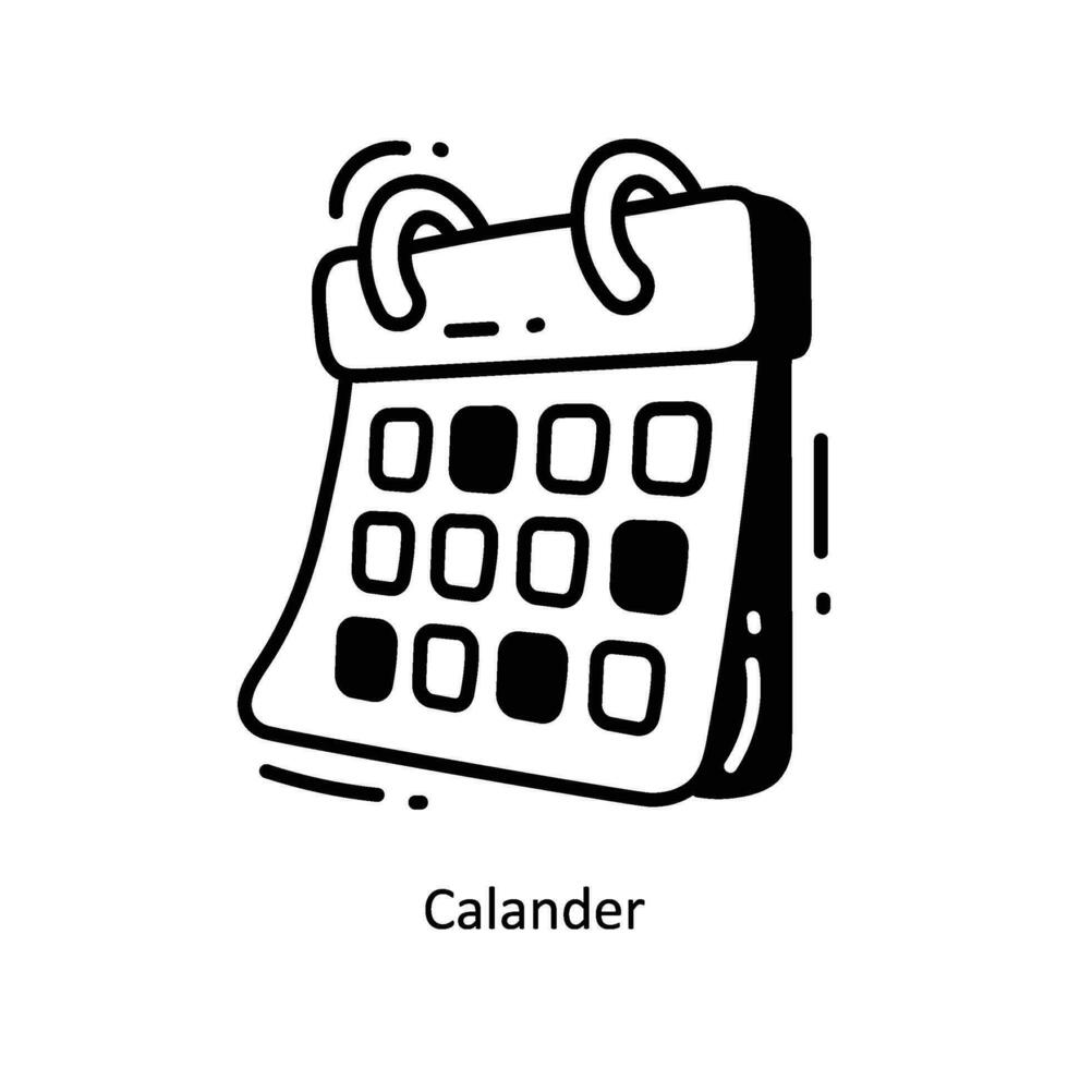 Kalender Gekritzel Symbol Design Illustration. Logistik und Lieferung Symbol auf Weiß Hintergrund eps 10 Datei vektor