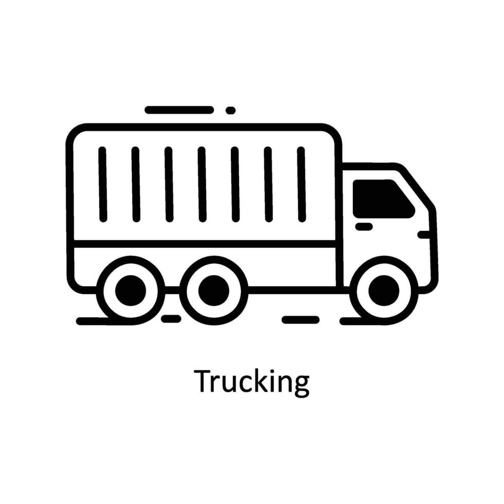 LKW Gekritzel Symbol Design Illustration. Logistik und Lieferung Symbol auf Weiß Hintergrund eps 10 Datei vektor