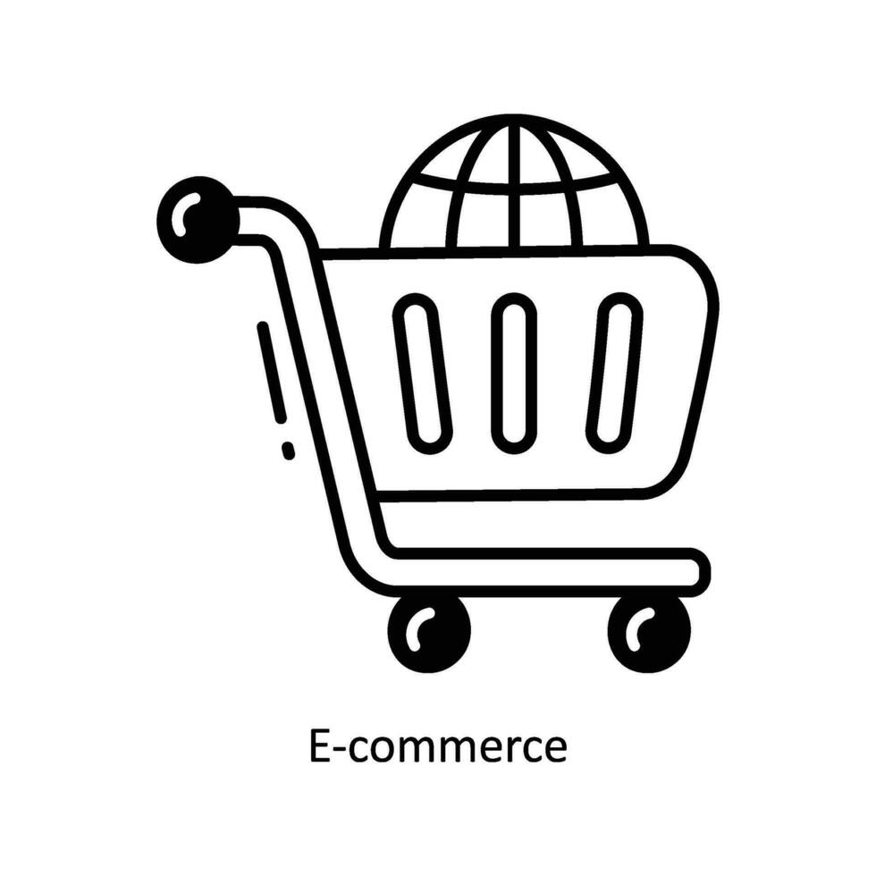 E-Commerce Gekritzel Symbol Design Illustration. Logistik und Lieferung Symbol auf Weiß Hintergrund eps 10 Datei vektor