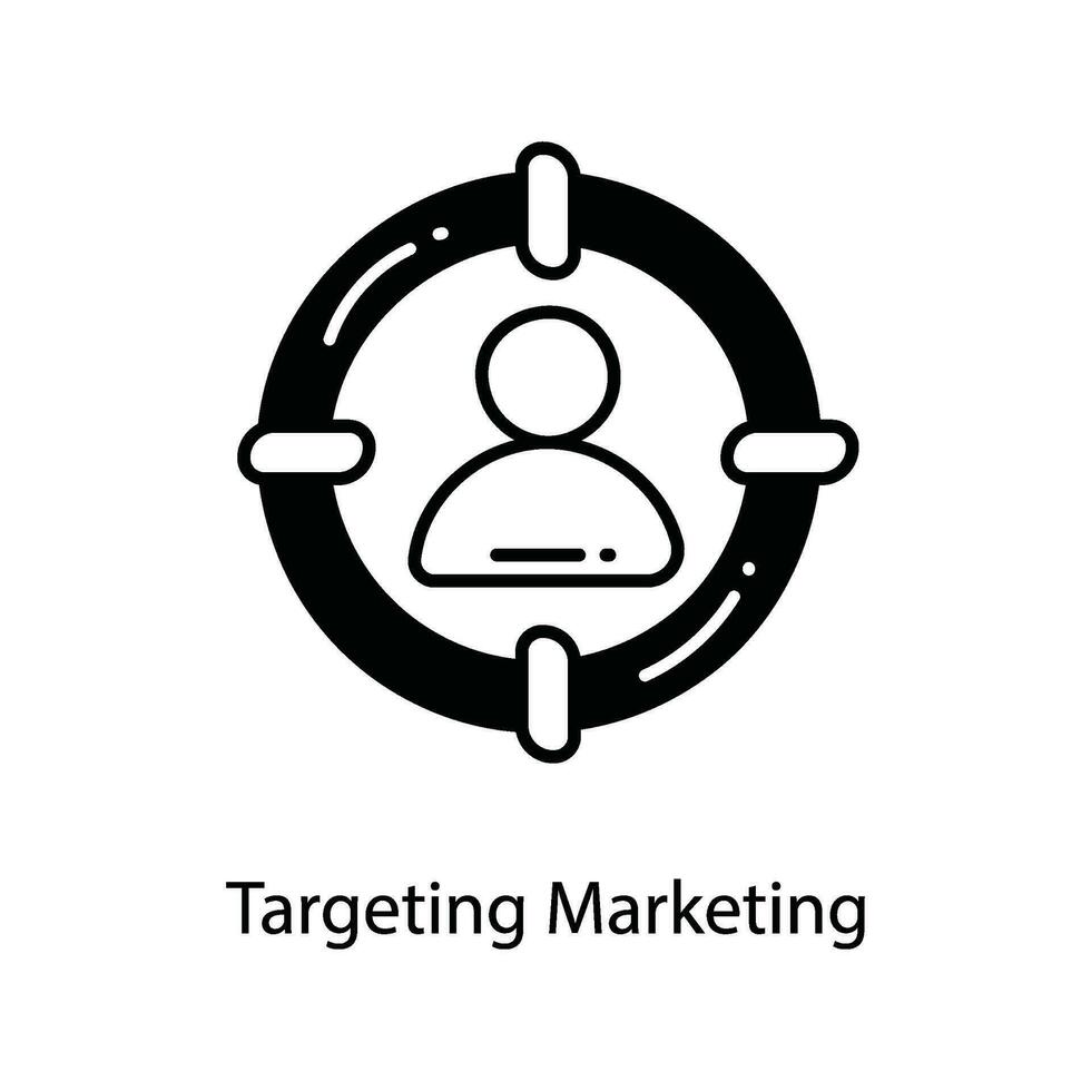 Targeting Marketing Gekritzel Symbol Design Illustration. Marketing Symbol auf Weiß Hintergrund eps 10 Datei vektor