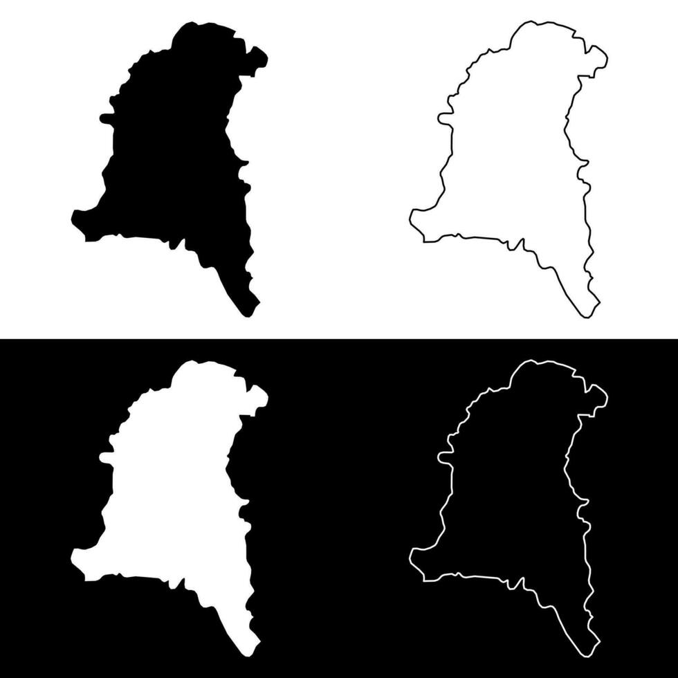 sud ouest område Karta, administrativ division av Burkina faso. vektor illustration.