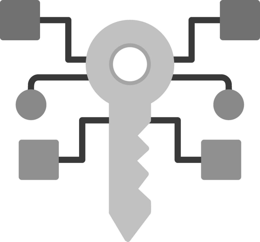 digital nyckel vektor ikon