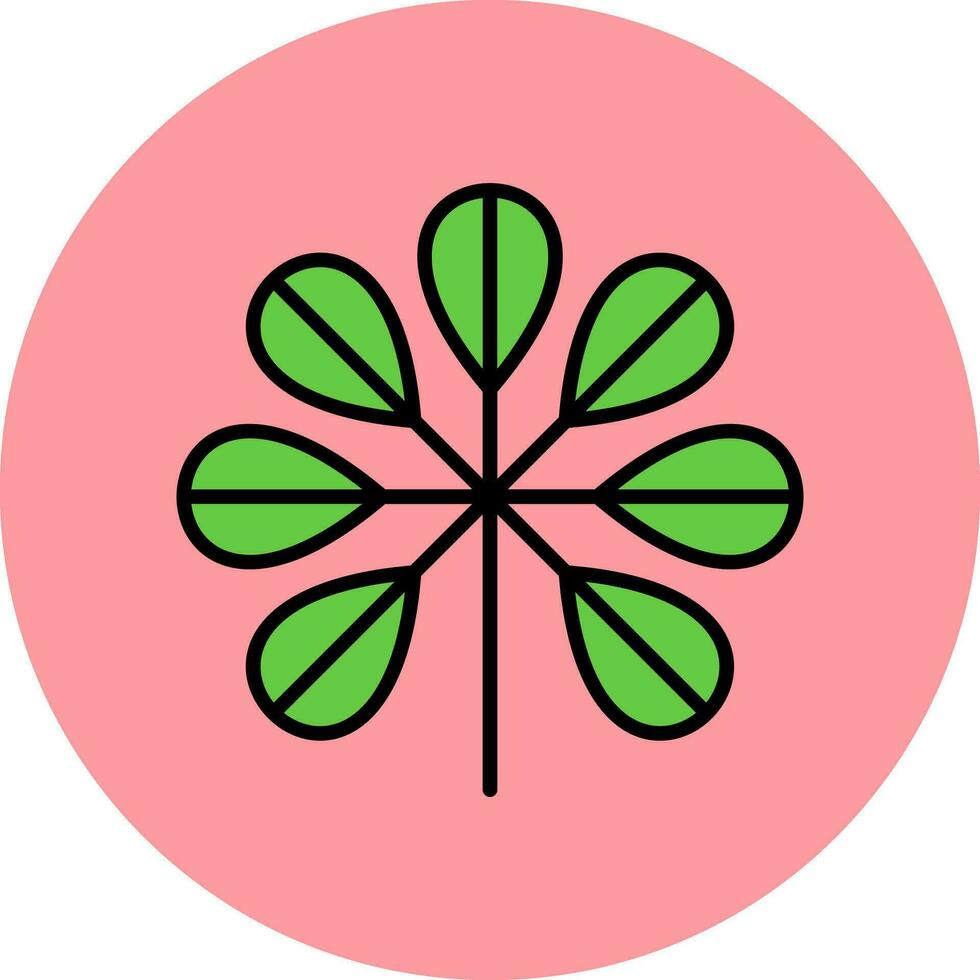 Zwerg schefflera Vektor Symbol