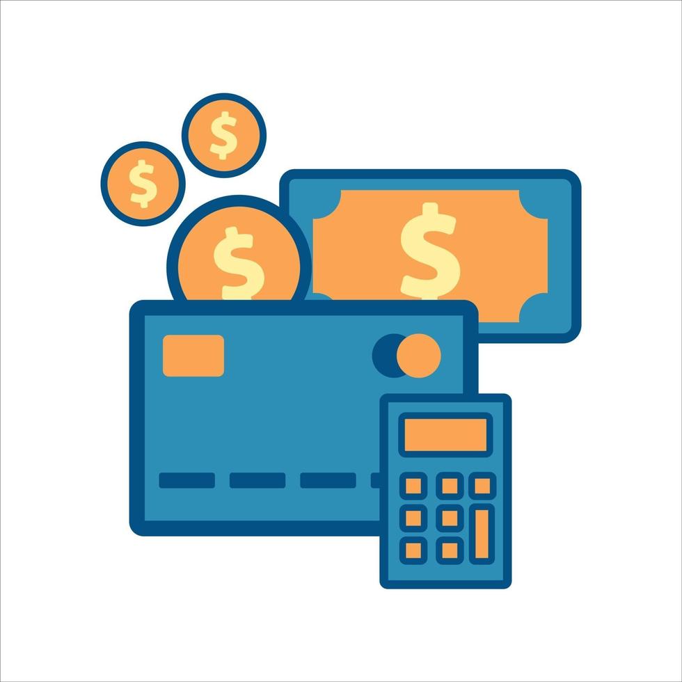 kreditkort med pengar ikon. ekonomisk ikon vektor