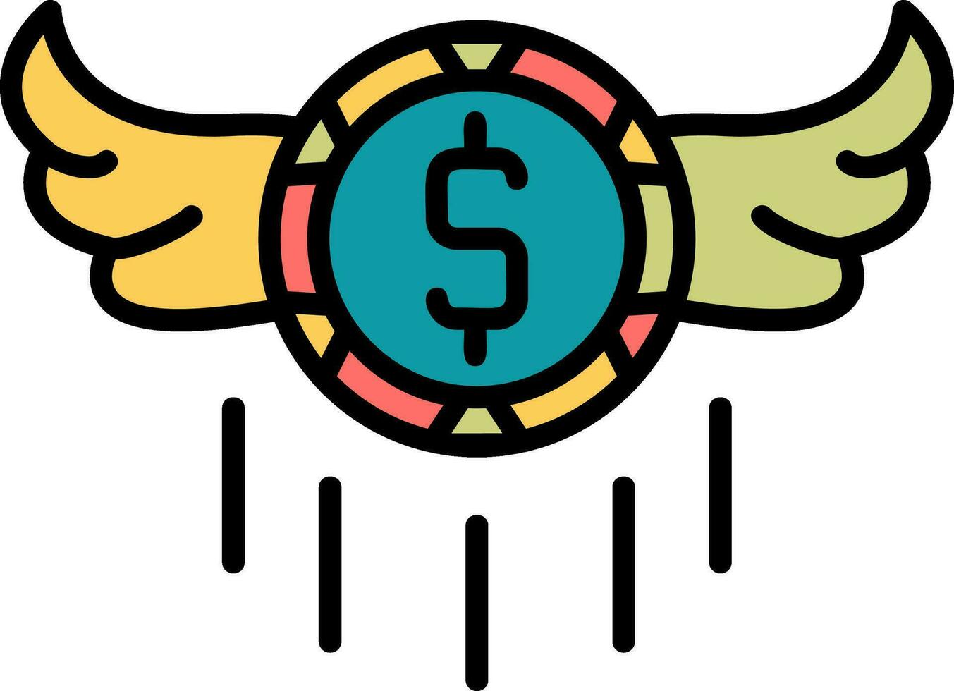 fliegend Geld Vektor Symbol