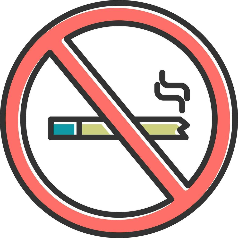 Nej rökning vektor ikon