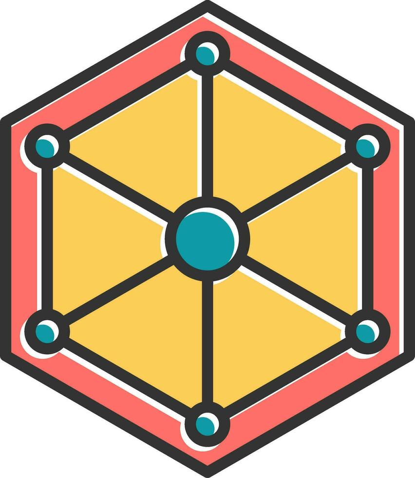 Hexagon-Vektor-Symbol vektor