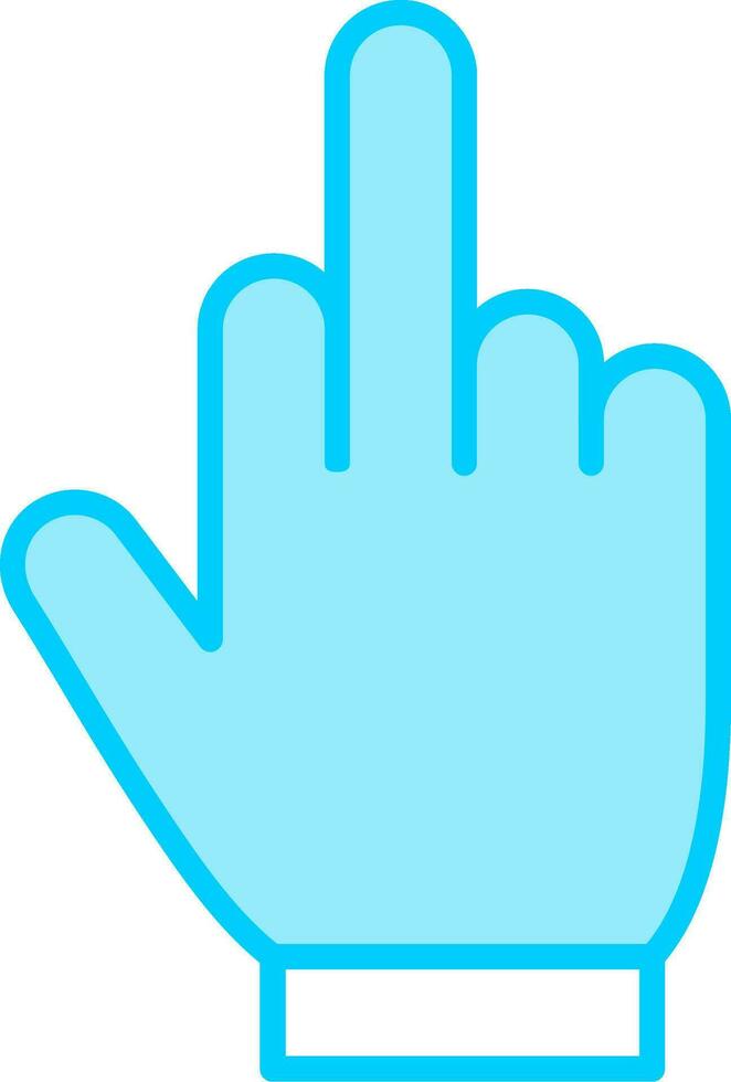 Mitte Finger Vektor Symbol