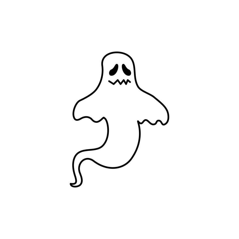 Halloween-Geistergeheimnis isoliertes Symbol vektor