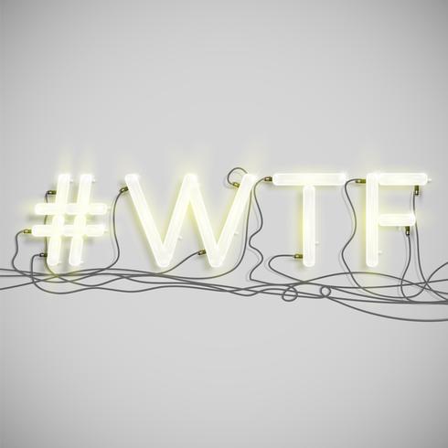 Neon-Hashtagwort, Vektorillustration vektor