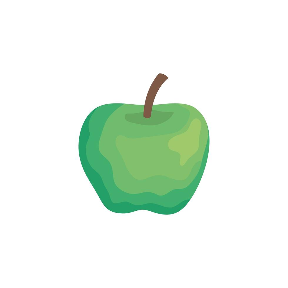 färsk äpple frukt isolerad ikon vektor