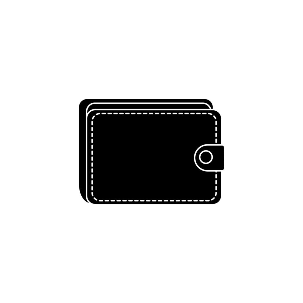 silhuett av plånbok tillbehör isolerade ikon vektor