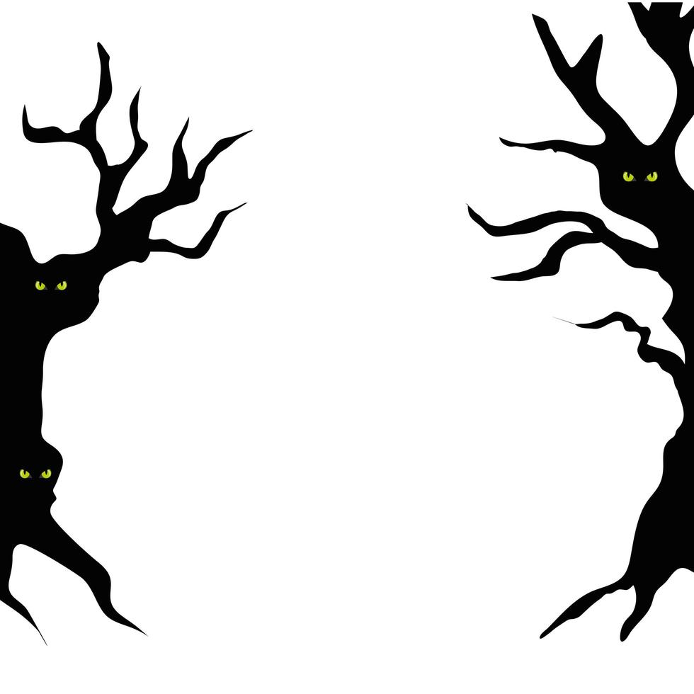 verwunschene trockene Bäume isolierte Symbol vektor