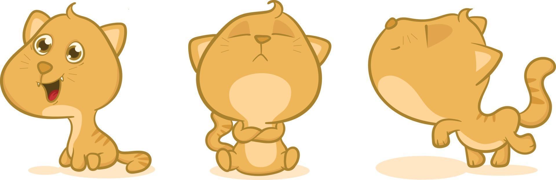 entzückender Katzen-Cartoon, gut für Ihr Design vektor