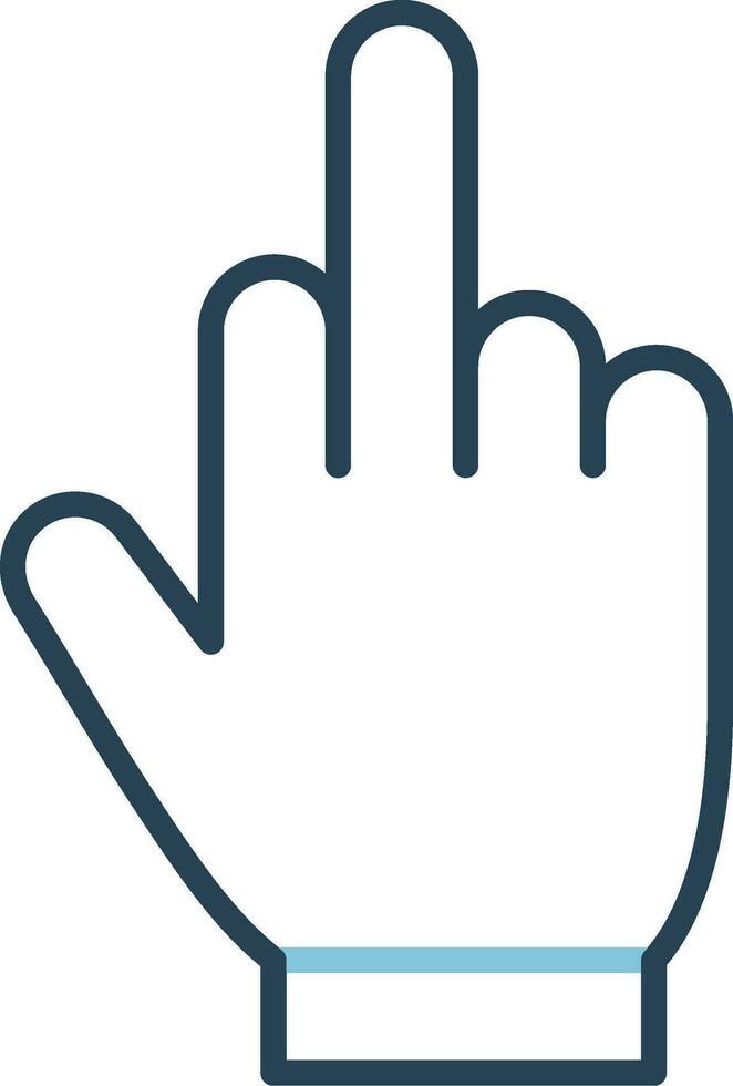 Mitte Finger Vektor Symbol