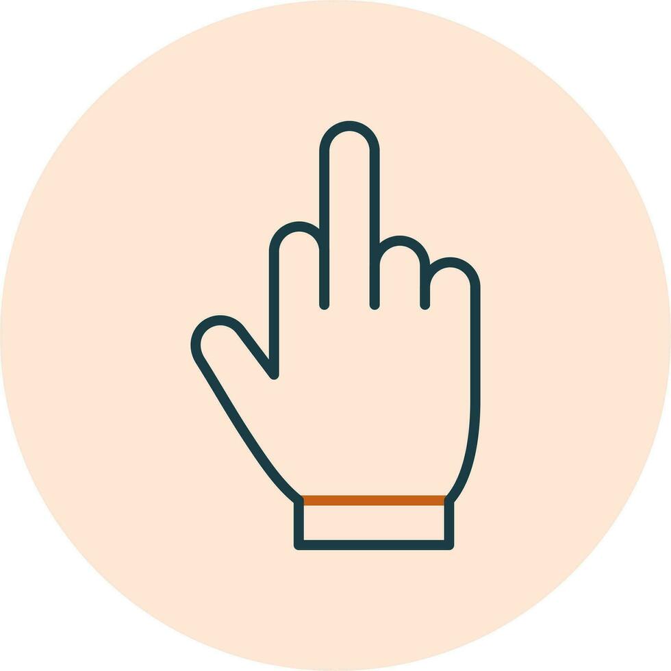 Mitte Finger Vektor Symbol