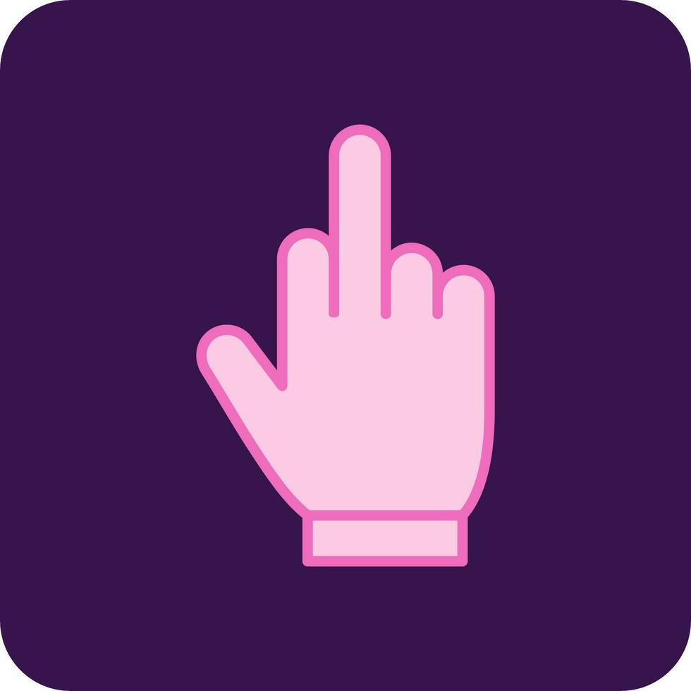 Mitte Finger Vektor Symbol