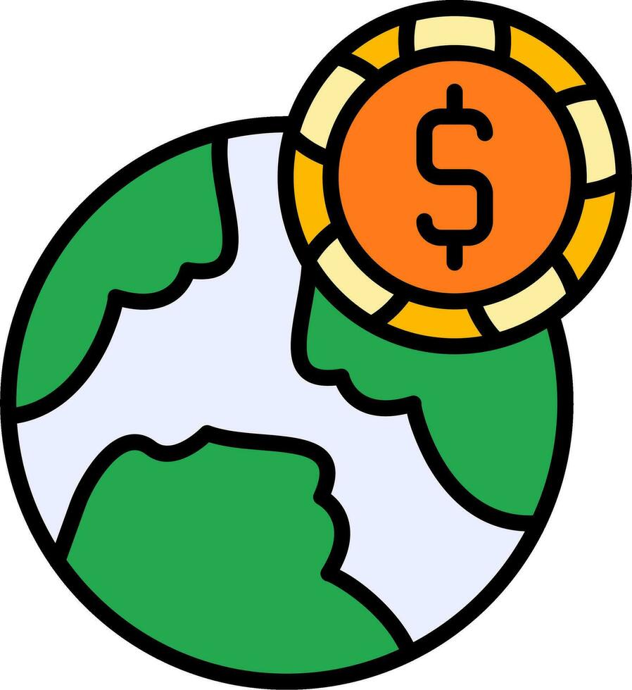 Welt finanziell Vektor Symbol