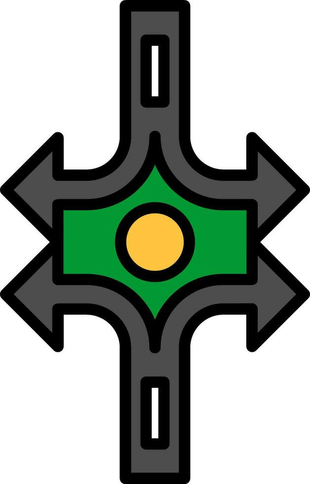 Kreuzungsvektorsymbol vektor