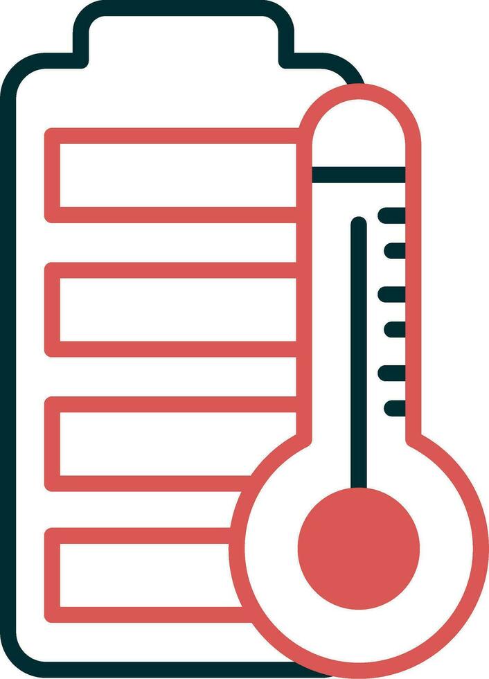 Batterie Temperatur Vektor Symbol